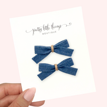 Load image into Gallery viewer, Denim Pigtails - 2&quot;
