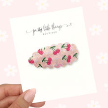 Load image into Gallery viewer, Cherry Glitter - Snap Clip - 3 for $10
