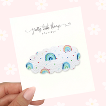 Load image into Gallery viewer, Polka Dot Rainbows - Snap Clip - 3 for $10
