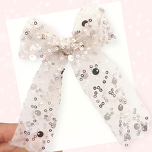 Load image into Gallery viewer, Sequin &amp; Pearl Tulle - Long Tailed - Champagne
