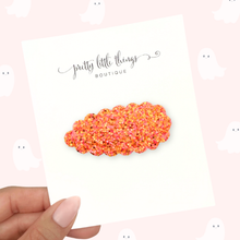 Load image into Gallery viewer, Orange/Pink Glitter - Snap Clip - 3 for $10
