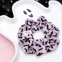 Load image into Gallery viewer, Purple Bats - Scrunchie (Adult) - 3 for $30
