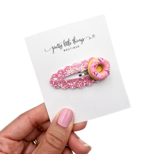 Donut - Pink - Open Snap Clip