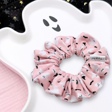 Load image into Gallery viewer, Light Pink Ghosts - Scrunchie (Adult) - 3 for $30
