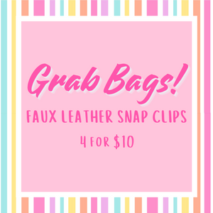 Grab Bag - Faux Leather Snap Clips