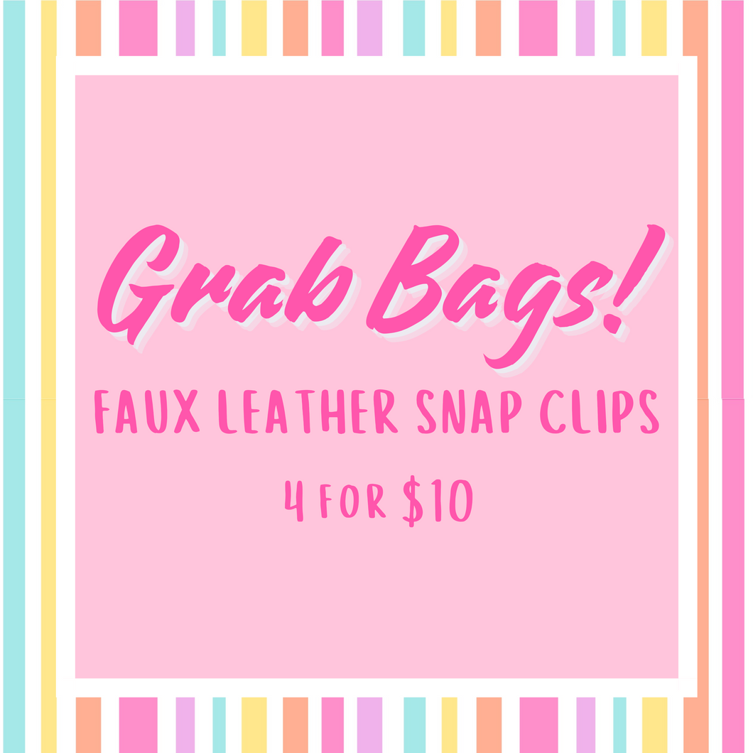 Grab Bag - Faux Leather Snap Clips