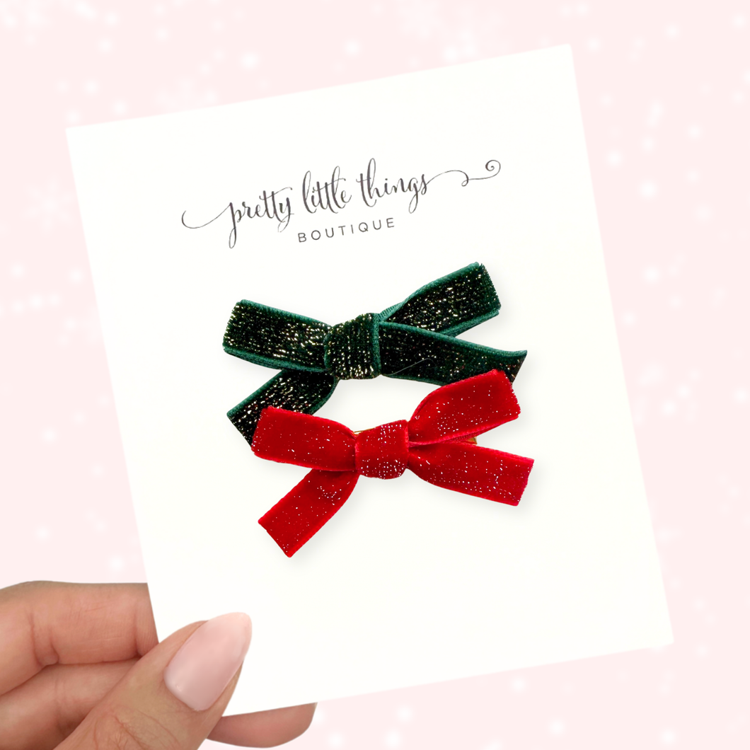 Velvet Duo - Red & Green