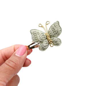 Sage Woven Butterfly Clip