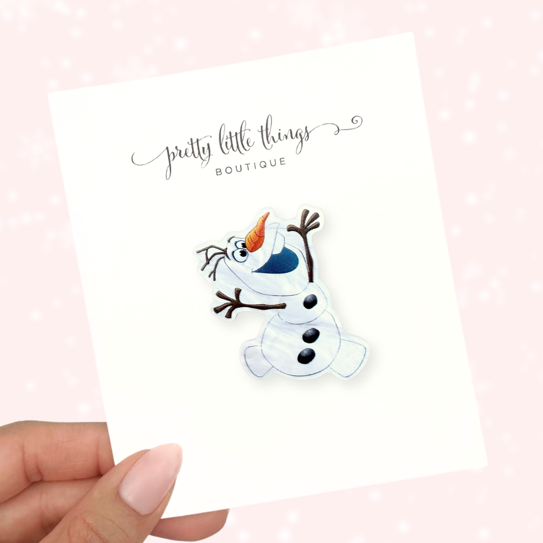 O the Snowman - Acrylic Clip (3 for $10)