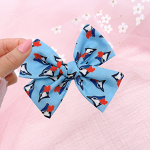Load image into Gallery viewer, Blue Jays - Nola Handtied Bow 3.75"
