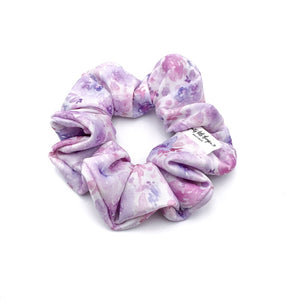 Purple Watercolor Floral - WATERPROOF - Scrunchie (Child)