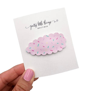 Sprinkled Pink - Snap Clip 2.25” (3 for $10)