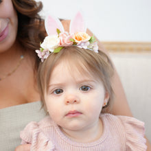 Load image into Gallery viewer, Bunny Floral Crown - Purple - Nylon Headband
