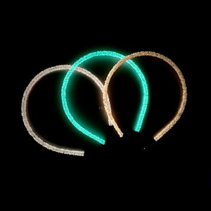 Glitter Headbands - Glow in the Dark