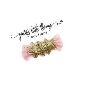 Glitter Stars  - Pink