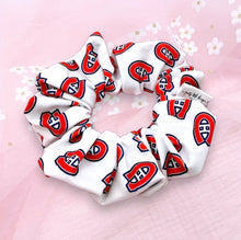Load image into Gallery viewer, White Habs - Scrunchie (Child)- 3 for $30
