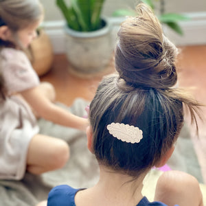 Light Pink Glitter - Snap Clip 2.25” (3 for $10)