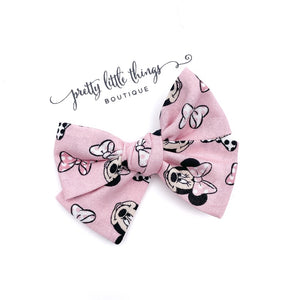 MM - Pink - Nola Handtied Bow 3.75”