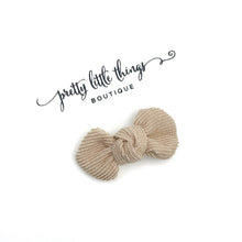 Load image into Gallery viewer, Corduroy Lil&#39; Knot - Beige - 2.5”
