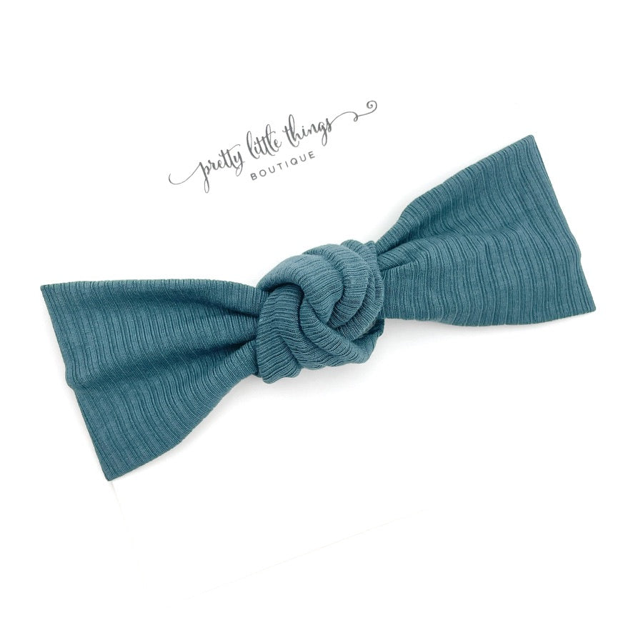 Ribbed Baby Headband - Teal (3-9 months)