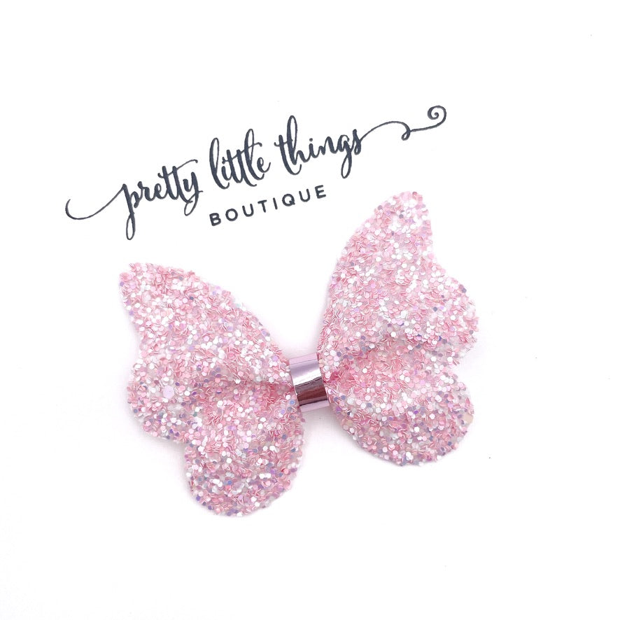 Butterfly - Pink Glitter - 3”