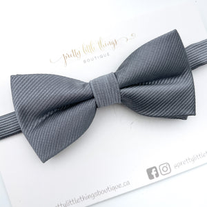 Silky Ribbed Bow Tie - 4”